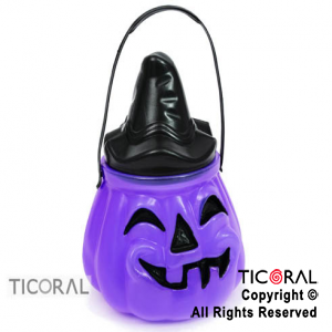 CARAMELERA CALABAZA CON TAPA VIOLETA HALLOWEEN X 20 UNIDADES