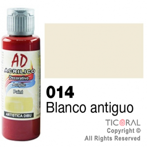 ACRIL.DECOR.AD 014 BLANCO ANTIGUO 60ML X 6 UNIDADES