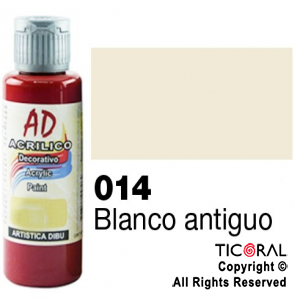 ACRIL.DECOR.AD 014 BLANCO ANTIGUO 60ML X 6 UNIDADES