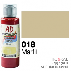 ACRIL.DECOR.AD 018 MARFIL 60ML X 6 UNIDADES