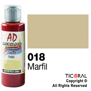 ACRIL.DECOR.AD 018 MARFIL 60ML X 6 UNIDADES