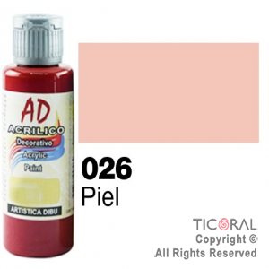 ACRIL.DECOR.AD 026 PIEL 60ML X 6 UNIDADES