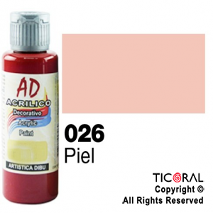 ACRIL.DECOR.AD 026 PIEL 60ML X 6 UNIDADES