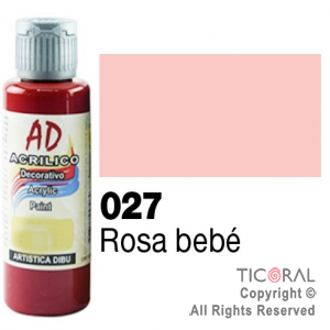 ACRIL.DECOR.AD 027 ROSA BEBE 60ML X 6 UNIDADES