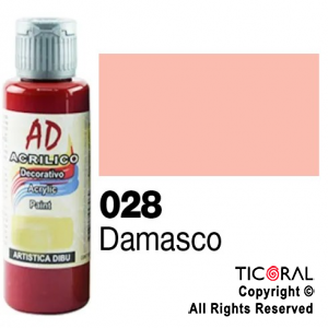 ACRIL.DECOR.AD 028 DAMASCO 60ML X 6 UNIDADES