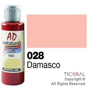 ACRIL.DECOR.AD 028 DAMASCO 60ML X 6 UNIDADES