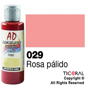 ACRIL.DECOR.AD 029 ROSA PALIDO 60ML X 6 UNIDADES