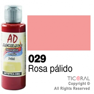 ACRIL.DECOR.AD 029 ROSA PALIDO 60ML X 6 UNIDADES