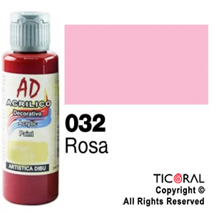 ACRIL.DECOR.AD 032 ROSA 60ML X 6 UNIDADES