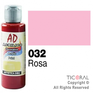 ACRIL.DECOR.AD 032 ROSA 60ML X 6 UNIDADES