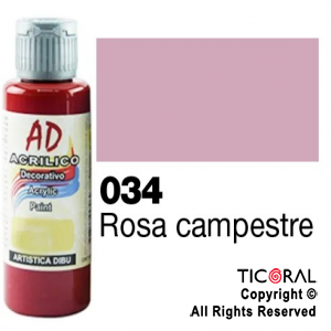 ACRIL.DECOR.AD 034 ROSA CAMPESTRE 60ML X 6 UNIDADES