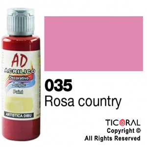 ACRIL.DECOR.AD 035 ROSA COUNTRY 60ML X 6 UNIDADES