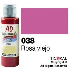 ACRIL.DECOR.AD 038 ROSA VIEJO 60ML X 6 UNIDADES