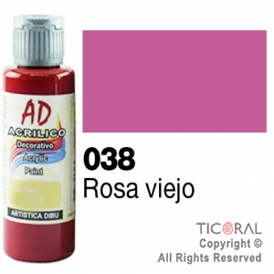 ACRIL.DECOR.AD 038 ROSA VIEJO 60ML X 6 UNIDADES