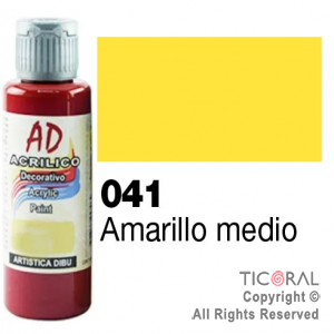 ACRIL.DECOR.AD 041 AMARILLO MEDIO 60ML X 6 UNIDADES