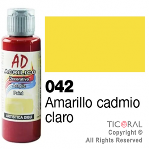 ACRIL.DECOR.AD 042 AMARILLO CADMIO CLARO 60ML X 6 UNIDADES