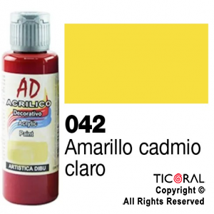 ACRIL.DECOR.AD 042 AMARILLO CADMIO CLARO 60ML X 6 UNIDADES