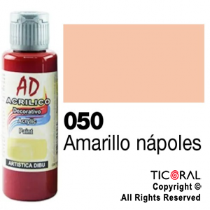 ACRIL.DECOR.AD 050 AMARILLO NAPOLES 60ML X 6 UNIDADES