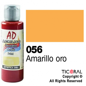 ACRIL.DECOR.AD 056 AMARILLO ORO 60ML X 6 UNIDADES