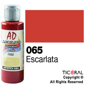 ACRIL.DECOR.AD 065 ESCARLATA 60ML X 6 UNIDADES