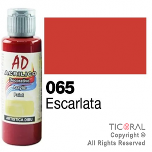 ACRIL.DECOR.AD 065 ESCARLATA 60ML X 6 UNIDADES