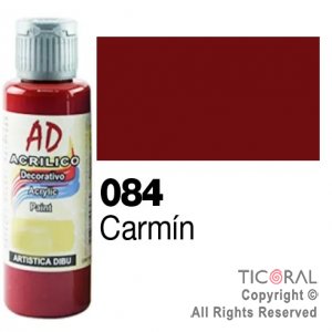 ACRIL.DECOR.AD 084 CARMIN 60ML X 6 UNIDADES