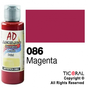 ACRIL.DECOR.AD 086 MAGENTA 60ML X 6 UNIDADES