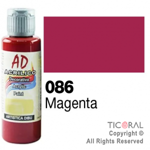 ACRIL.DECOR.AD 086 MAGENTA 60ML X 6 UNIDADES