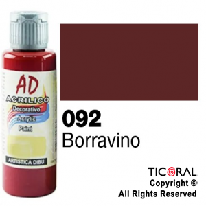 ACRIL.DECOR.AD 092 BORRAVINO 60ML X 6 UNIDADES