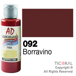 ACRIL.DECOR.AD 092 BORRAVINO 60ML X 6 UNIDADES