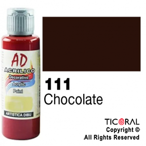 ACRIL.DECOR.AD 111 CHOCOLATE 60ML X 6 UNIDADES