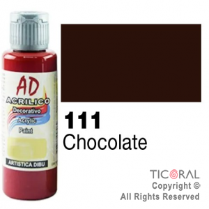 ACRIL.DECOR.AD 111 CHOCOLATE 60ML X 6 UNIDADES