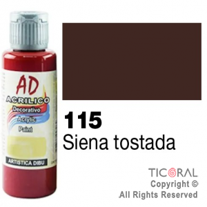 ACRIL.DECOR.AD 115 SIENA TOSTADA 60ML X 6 UNIDADES