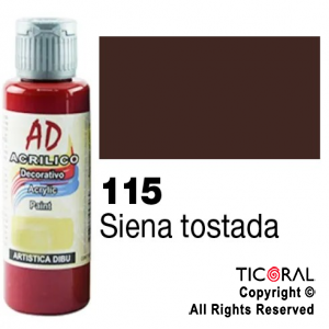 ACRIL.DECOR.AD 115 SIENA TOSTADA 60ML X 6 UNIDADES