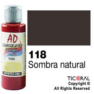 ACRIL.DECOR.AD 118 SOMBRA NATURAL 60ML X 6 UNIDADES