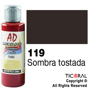 ACRIL.DECOR.AD 119 SOMBRA TOSTADA 60ML X 6 UNIDADES