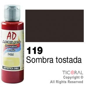 ACRIL.DECOR.AD 119 SOMBRA TOSTADA 60ML X 6 UNIDADES