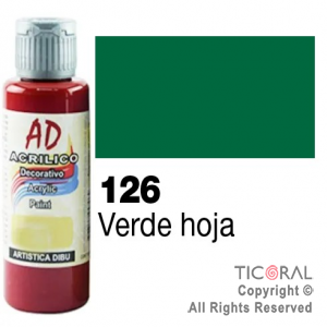 ACRIL.DECOR.AD 126 VERDE HOJA 60ML X 6 UNIDADES