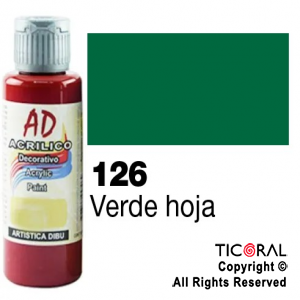 ACRIL.DECOR.AD 126 VERDE HOJA 60ML X 6 UNIDADES