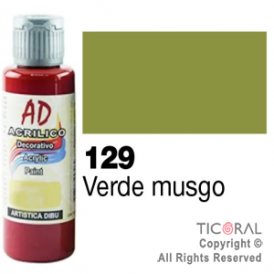 ACRIL.DECOR.AD 129 VERDE MUSGO 60ML X 6 UNIDADES