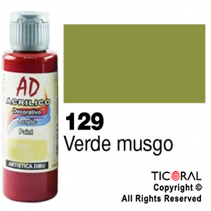 ACRIL.DECOR.AD 129 VERDE MUSGO 60ML X 6 UNIDADES