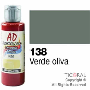 ACRIL.DECOR.AD 138 VERDE OLIVA 60ML X 6 UNIDADES