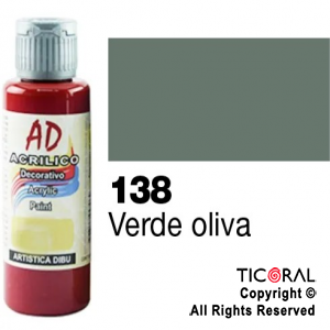 ACRIL.DECOR.AD 138 VERDE OLIVA 60ML X 6 UNIDADES