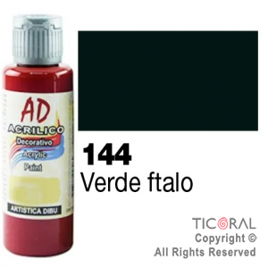 ACRIL.DECOR.AD 144 VERDE FTALO 60ML X 6 UNIDADES