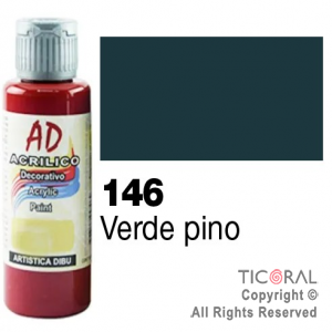 ACRIL.DECOR.AD 146 VERDE PINO 60ML X 6 UNIDADES