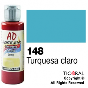 ACRIL.DECOR.AD 148 TURQUESA CLARO 60ML X 6 UNIDADES