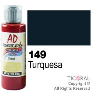 ACRIL.DECOR.AD 149 TURQUESA 60ML X 6 UNIDADES