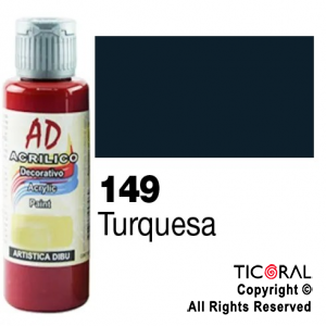 ACRIL.DECOR.AD 149 TURQUESA 60ML X 6 UNIDADES