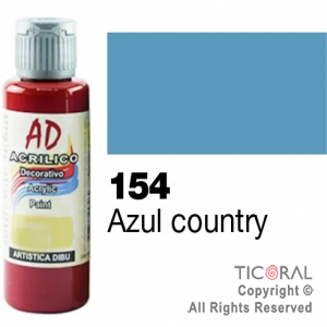 ACRIL.DECOR.AD 154 AZUL COUNTRY 60ML X 6 UNIDADES