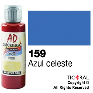 ACRIL.DECOR.AD 159 AZUL CELESTE 60ML X 6 UNIDADES